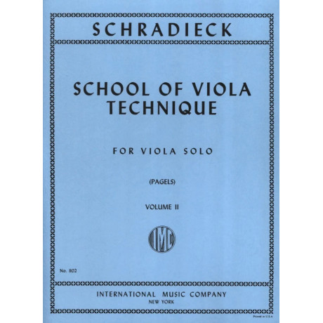 Schradieck - Scuola di Tecnica Vol.2  per Viola