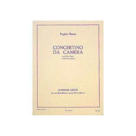 Bozza - Concertino da Camera per Flauto e Pianoforte