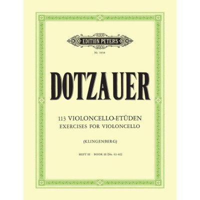 Dotzauer - 113  Violoncello Etuden Vol.3