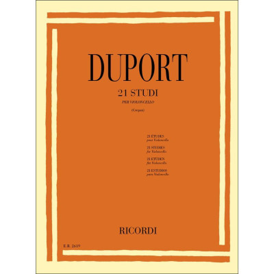 Duport - 21 Studi per Violoncello