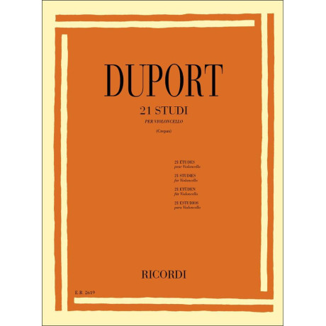 Duport - 21 Studi per Violoncello