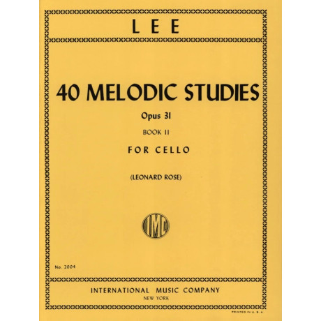 Lee - 40 Studi Melodici Op.31 per Violoncello Vol.2