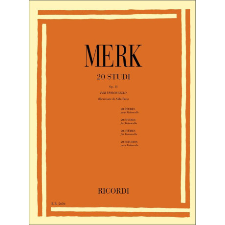 Merk - 20 Studi Op.11 per Violoncello