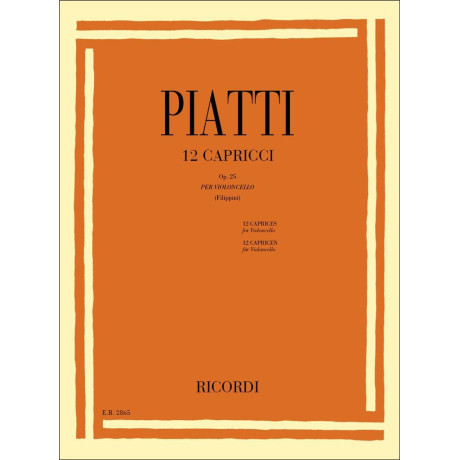 Piatti - 12 Capricci Op.25 per Violoncello
