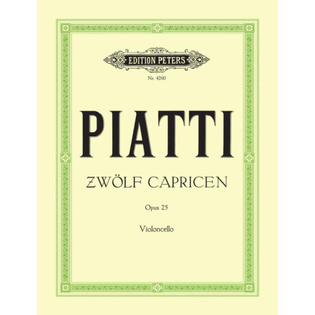 Piatti - 12 Capricci Op.25 per Violoncello