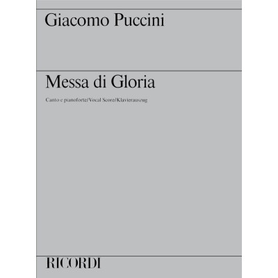 Puccini - Messa di Gloria per Canto e Piano