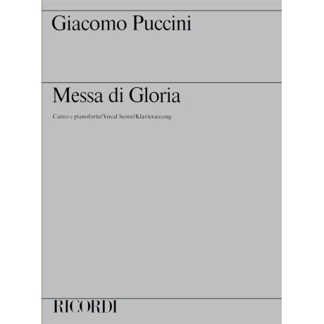 Puccini - Messa di Gloria per Canto e Piano