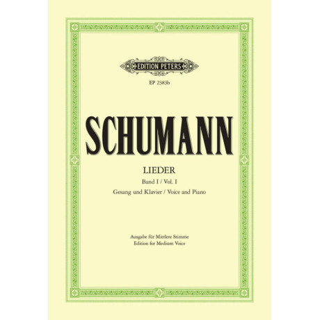 Schumann - Lieder Vol.1 Parte 1 per Canto e Piano