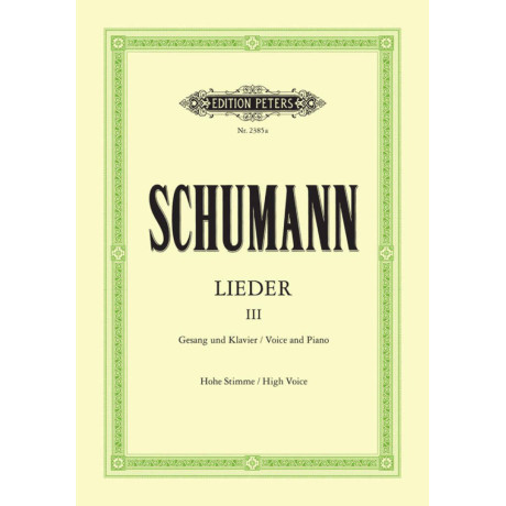 Schumann - Lieder Vol.3 Parte 1 per Canto e Piano