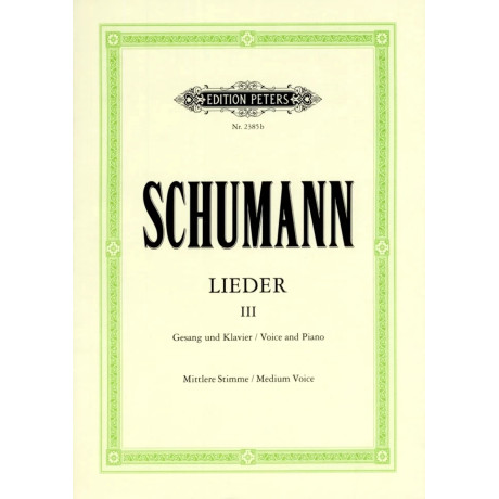Schumann - Lieder Vol.3 Parte 1 per Canto e Piano
