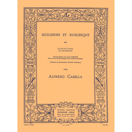 Casella - Sicilienne et Burlesque Per Flauto e Piano