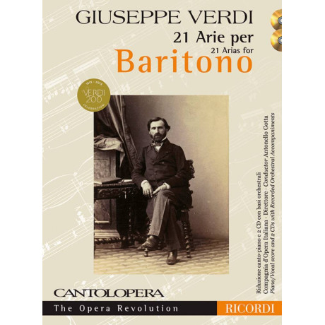 Verdi - Cantolopera 22 Arie per Baritono per Canto e Piano con 2CD