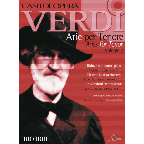 Verdi - Cantolopera  Arie per Tenore Vol.2 per Canto e Piano con CD