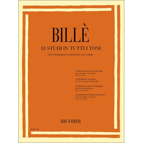 Billè - 18 Studi in Tutti i Toni per Contrabasso