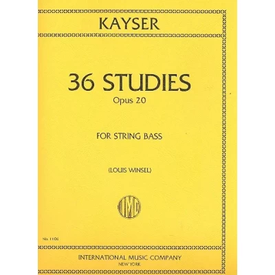 Kayser - 36 Studi Op.20 per Contrabasso