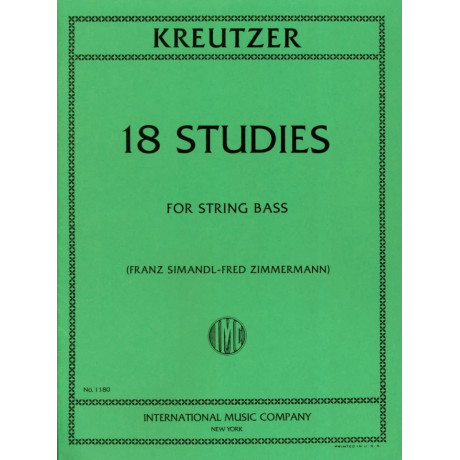 Kreutzer - 18 Studi per Contrabasso
