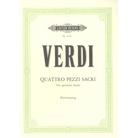 Verdi - 4 Pezzi Sacri per Canto e Piano