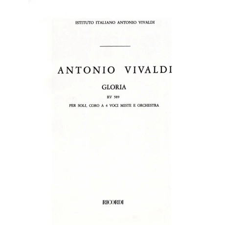 Vivaldi - Gloria  RV 589  per Canto e Pianoforte