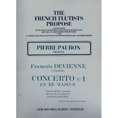 Devienne - Concerto n.1 in Re Maggiore Per Flauto e Piano