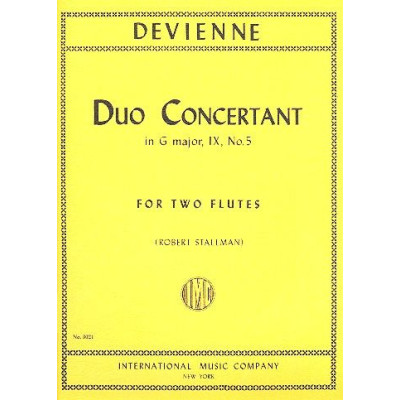 Devienne - Duo Concert. in Sol Mag.Op.IX n.5 per 2 Flauti