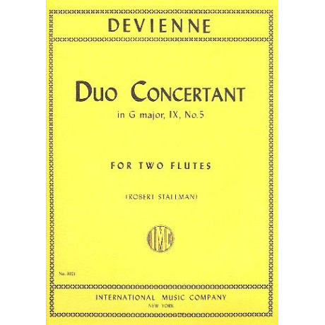 Devienne - Duo Concert. in Sol Mag.Op.IX n.5 per 2 Flauti