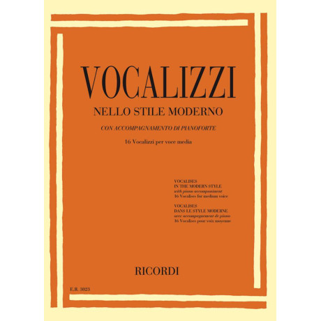 Vocalizzi nello Stile Moderno 16 Vocalizzi per Voce Media