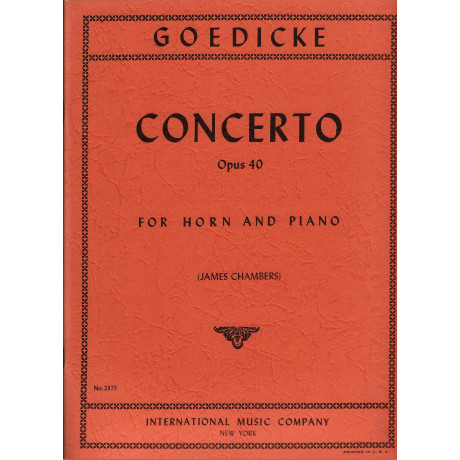 Goedicke - Concerto Op.40 per Corno e Piano