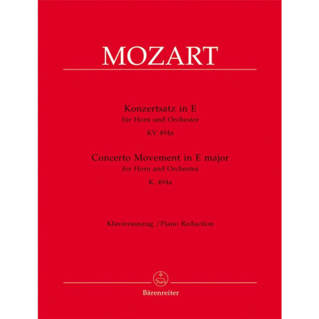 Mozart - Concerto in Mi Maggiore KV494a per Corno e Piano