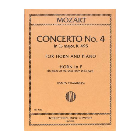 Mozart - Concerto n.4 in Mib Maggiore KV495 per Corno in Fa e Piano