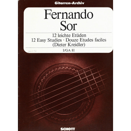 Sor - 12 Studi Facili Op.35/1 per Chitarra