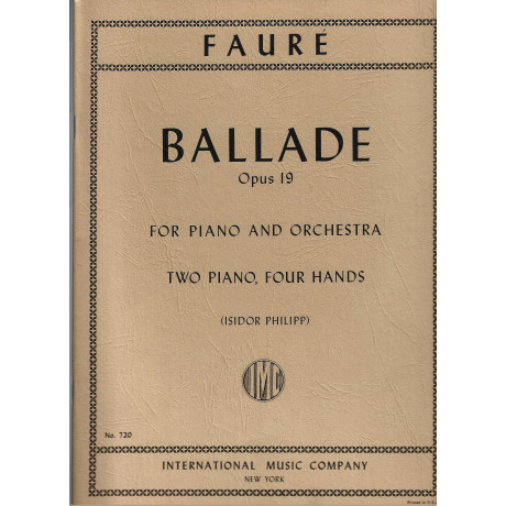 Faurè - Ballade Op.19 per 2 Pianoforti