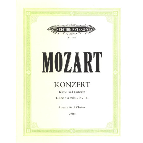 Mozart - Concerto in Re Maggiore KV451 per 2 Pianoforti