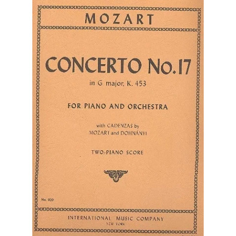 Mozart - Concerto in Sol Maggiore KV453 per 2 Pianoforti