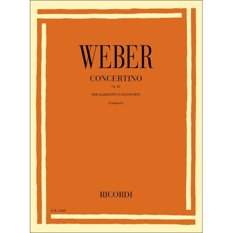 Weber - Concertino Op.26 per Clarino e Pianoforte