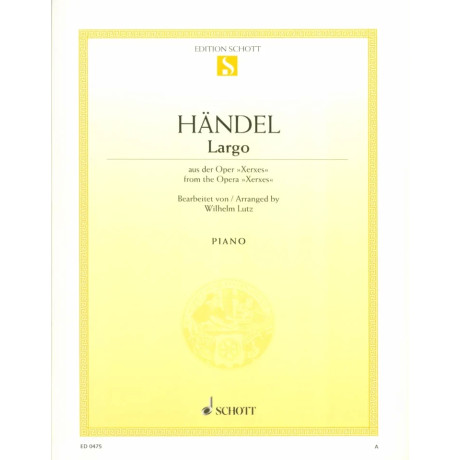 Handel - Largo dall'Opera Xerxes per Pianoforte