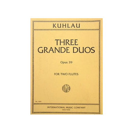 Kuhlau Tre Grandi Duetti Op.39 per Due Flauti
