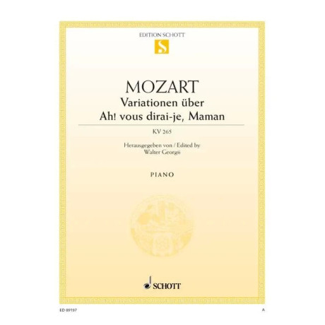 Mozart - Variazioni su "Ah! vous dirai-je,Maman" per Pianoforte