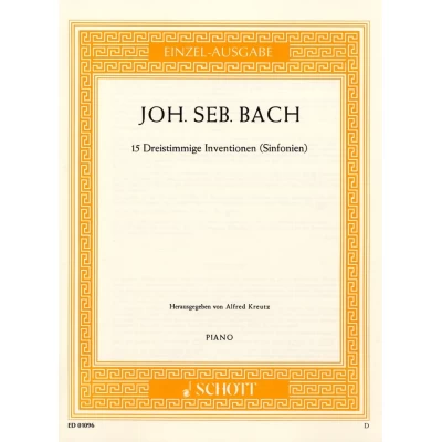 Bach - Invenzioni a 3 Voci BWV 787-801 per Pianoforte