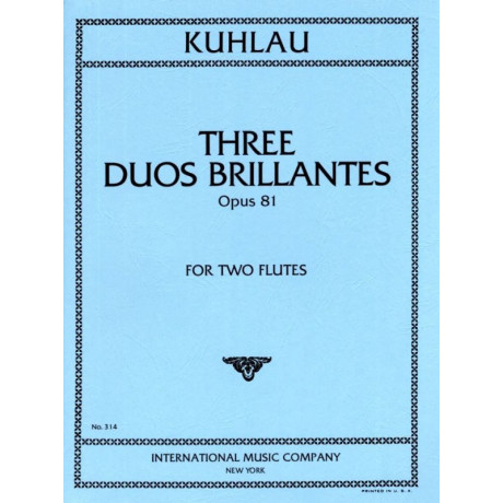 Kuhlau - Tre Duetti Brillanti Op.102 per 2 Flauti