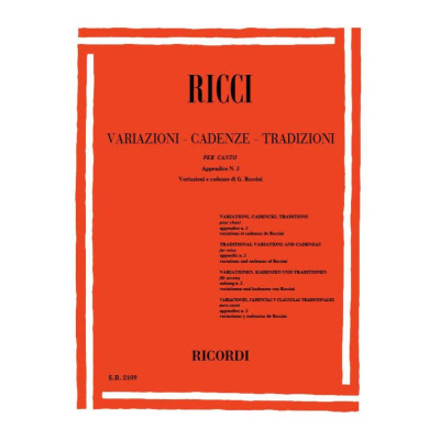 Ricci - Variazioni-Cadenze-Tradizioni per Canto App.n.2