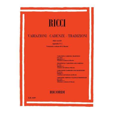 Ricci - Variazioni-Cadenze-Tradizioni per Canto App.n.2