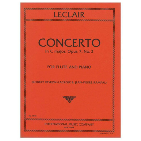 Leclair - Concerto in Do Maggiore Op.7 n.3 Flauto e Pf.