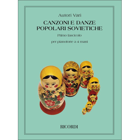 Canzoni e Danze Popolari Sovietiche 1° per Piano a 4 Mani