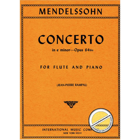 Mendelssohn - Concerto in Mi Minore Op.64bis Flauto e Pf.