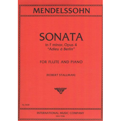 Mendelssohn - Sonata in Fa Minore Op.4 Flauto e Piano
