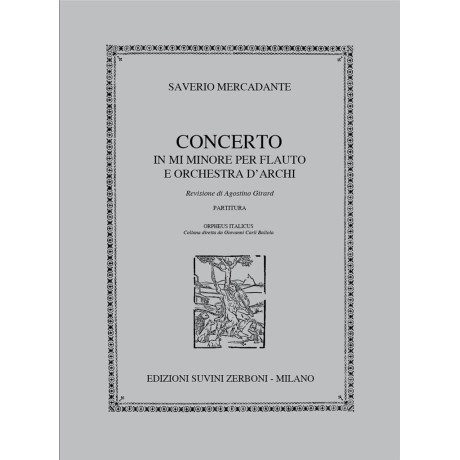 Mercadante - Concerto in Mi min. per Flauto  Partitura