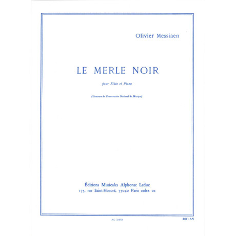 Messiaen - Il Merlo Nero per Flauto e Piano