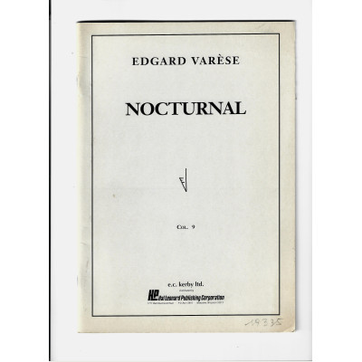 Varèse - Nocturnal Study Score