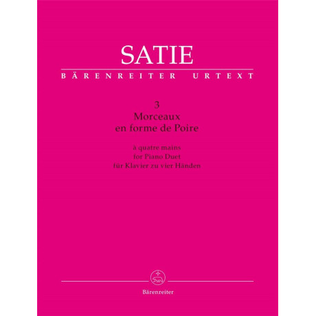 Satie - 3 Morceaux en forme de Poire per Pianoforte a 4 Mani