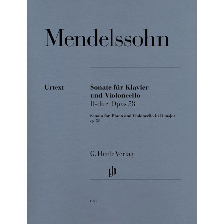 Felix Mendelssohn Bartholdy - Sonata per pianoforte e violoncello in re maggiore op. 58